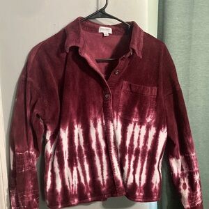 Cropped Corduroy button up